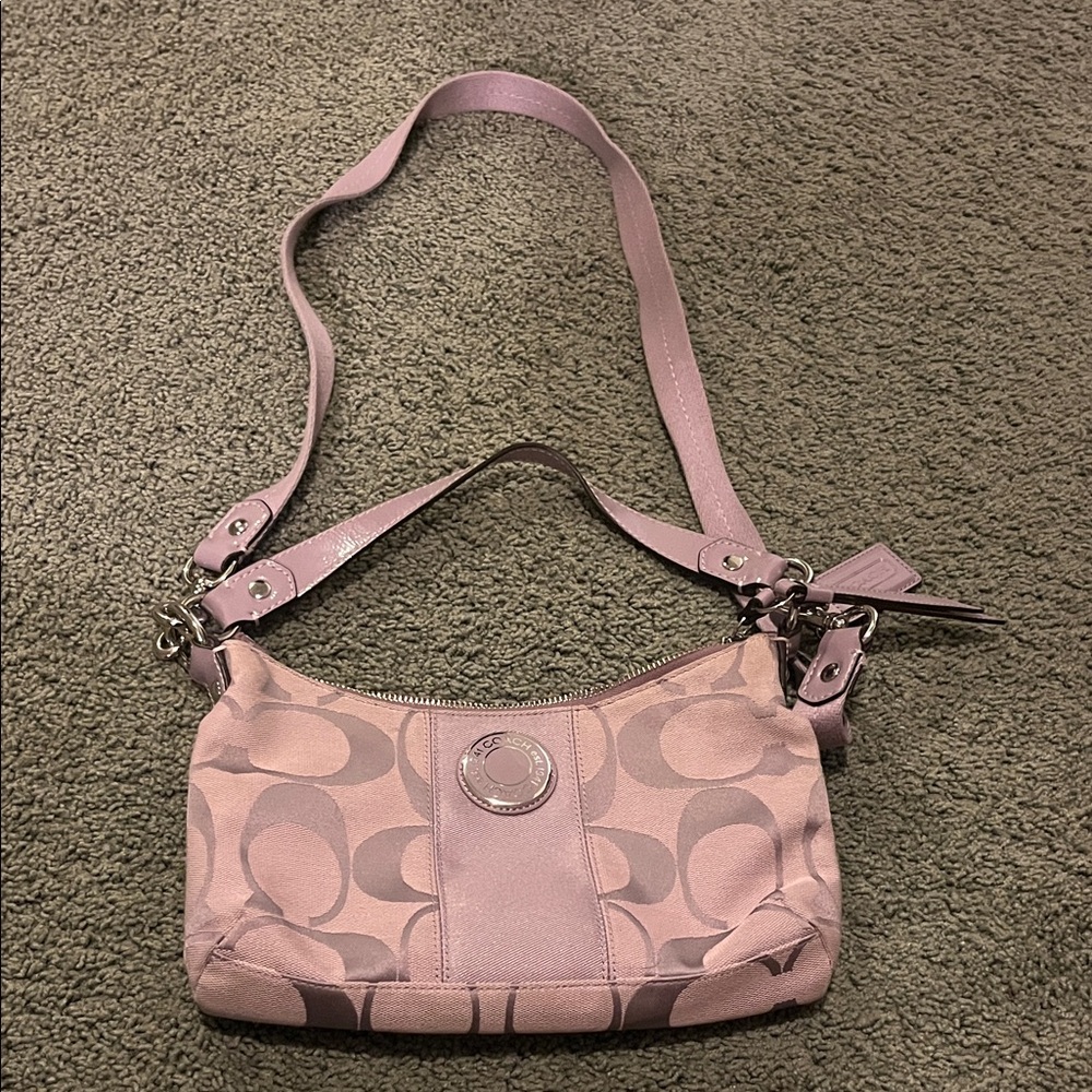 Coach Light Purple Signature Shoulder Bag